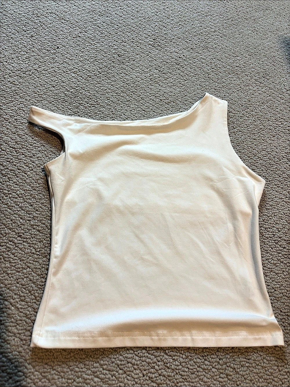 Women's White Off-The-Shoulder Tank Top